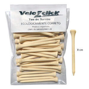 Tee de Bambu Para Golfe com 8 Cm - 35 Unidades