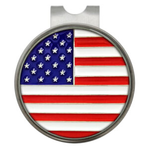 Marcador de Bola de Golfe – Green Marker – Bandeira dos Estados Unidos Estampado