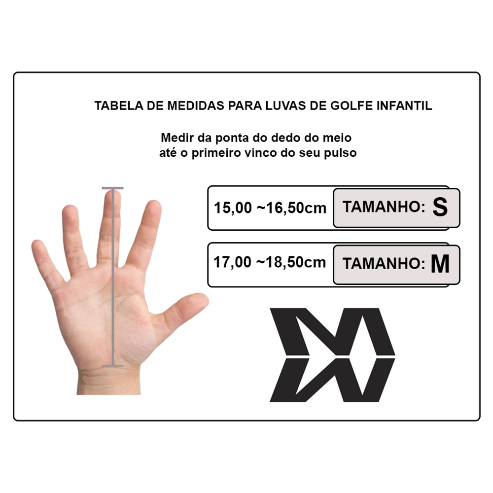 Luva de Golfe de Couro Cabretta - Infantil Para Mão Direita - Tamanhos: S / M - Imagem 5