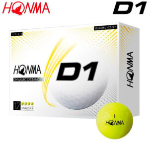 Bolas de Golfe Honma D1 Amarela Caixa c/ 12 Unidades