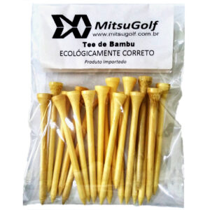 Tee De Golfe De Madeira Com 8 Cm Envernizado  - 20 Unidades