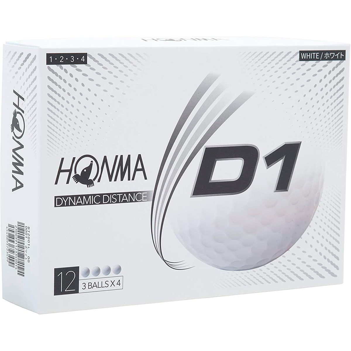 Bolas de Golfe Honma D1 Branca Caixa c/ 12 Unidades