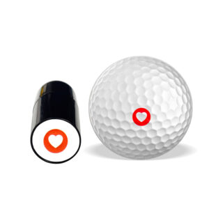 Carimbo Para Bola de Golfe - Coração Branco