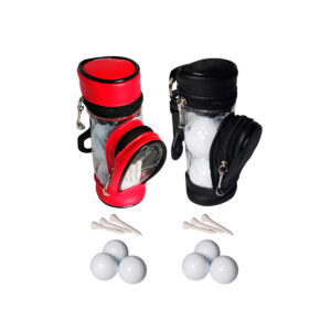 Porta Bolas De Golfe - Mini Golf Bag Para Três Bolas e Tees