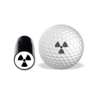 Carimbo Para Bola de Golfe - Símbolo Radioatividade