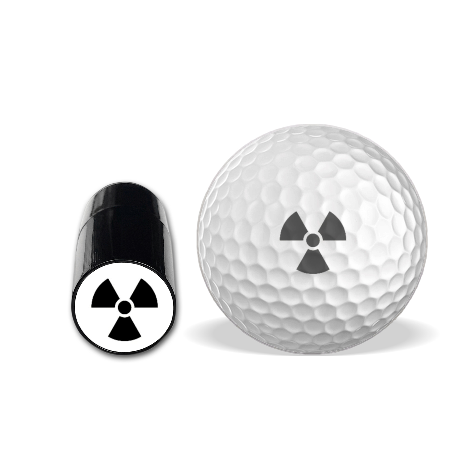Carimbo Para Bola de Golfe - Símbolo Radioatividade