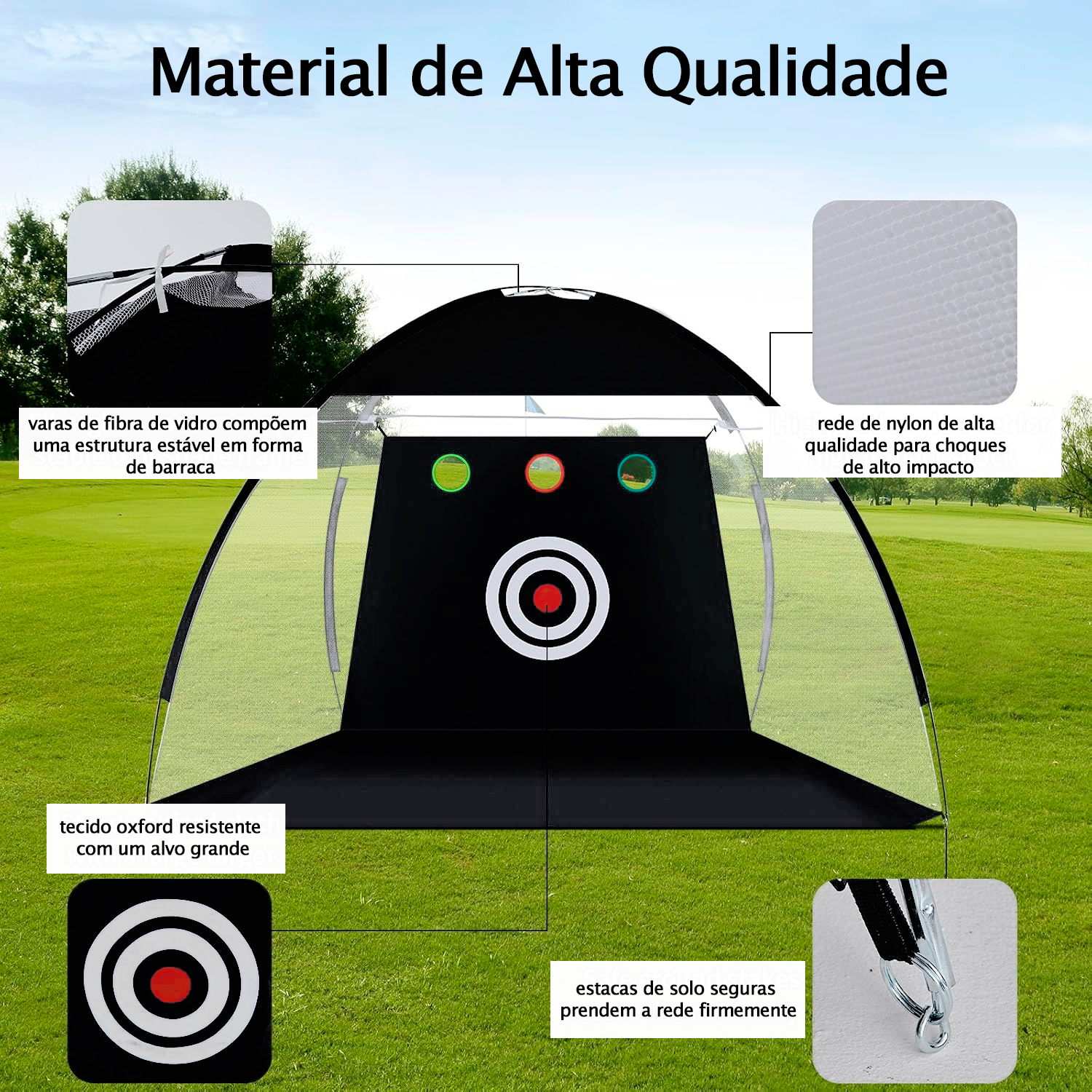 Rede De Golfe Dobrável Portátil Indoor Outdoor - Imagem 5